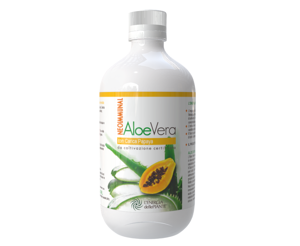 3D NUOVO ALOE VERA PAPAYA-Photoroom Aloe Vera con Papaya da 500 ml rigenera l'organismo - immagine 1